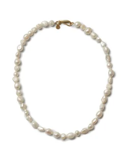 Blue Billie Irregular Pearl Necklace Gold
