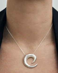 Blue Billie Mini Saturn Necklace Silver