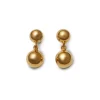 Blue Billie Sphere Earrings Gold