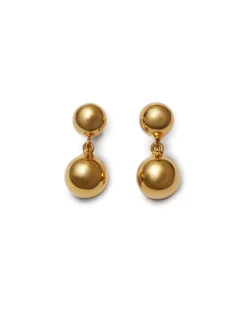 Blue Billie Sphere Earrings Gold