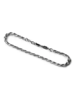 Blue Billie Thick Rope Bracelet Silver