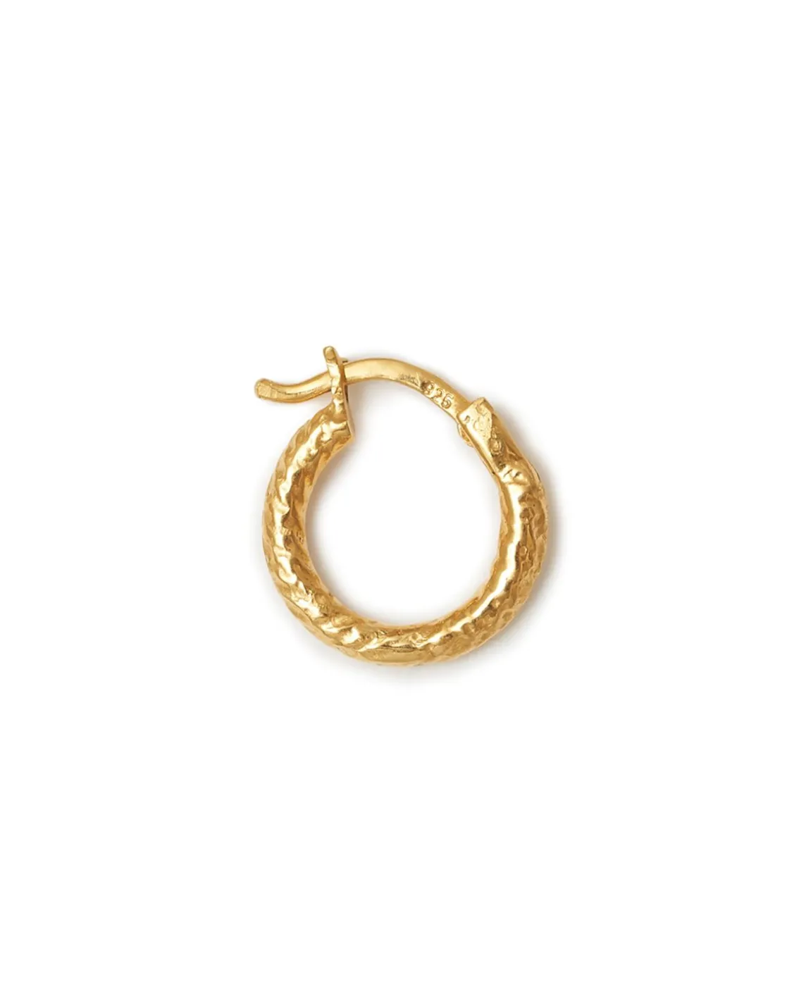 Blue Billie Wire Hoop 14Mm Structured Gold