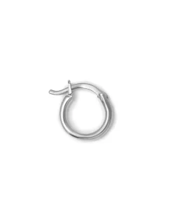 Blue Billie Wire Hoop 12Mm Shiny Silver