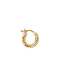 Blue Billie Wire Hoop 10Mm Structured Gold
