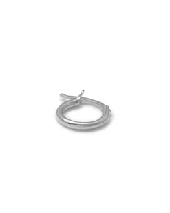 Blue Billie Wire Hoop 10Mm Shiny Silver
