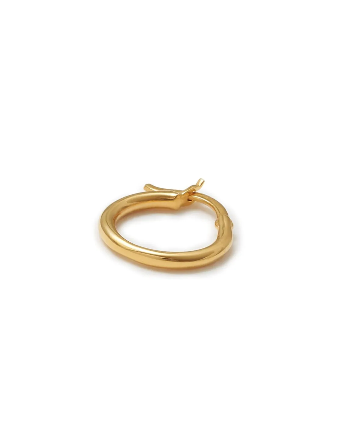 Blue Billie Wire Hoop 14Mm Shiny Gold