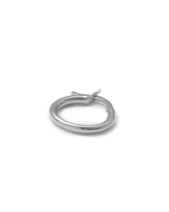 Blue Billie Wire Hoop 14Mm Shiny Silver