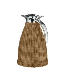 Braided Rattan Jug Brown