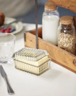 Butter Container Glass Clear