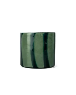 Calore Curve Candle Holder Green