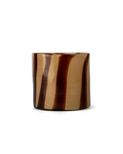 Calore Curve Candle Holder Brown/Beige