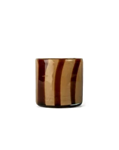 Calore Curve Candle Holder Brown/Beige