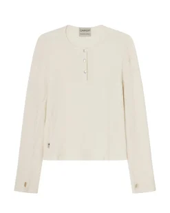 CARRER Lis Henley Long Sleeve Ecru
