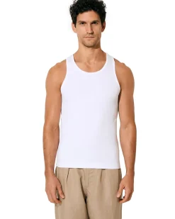 CDLP Rib Tank Top White
