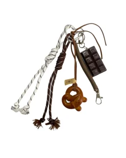 Chocolate Bag Charm Brown white