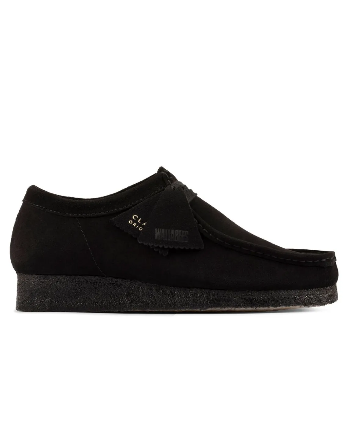 Clarks Wallabee. D Black Suede