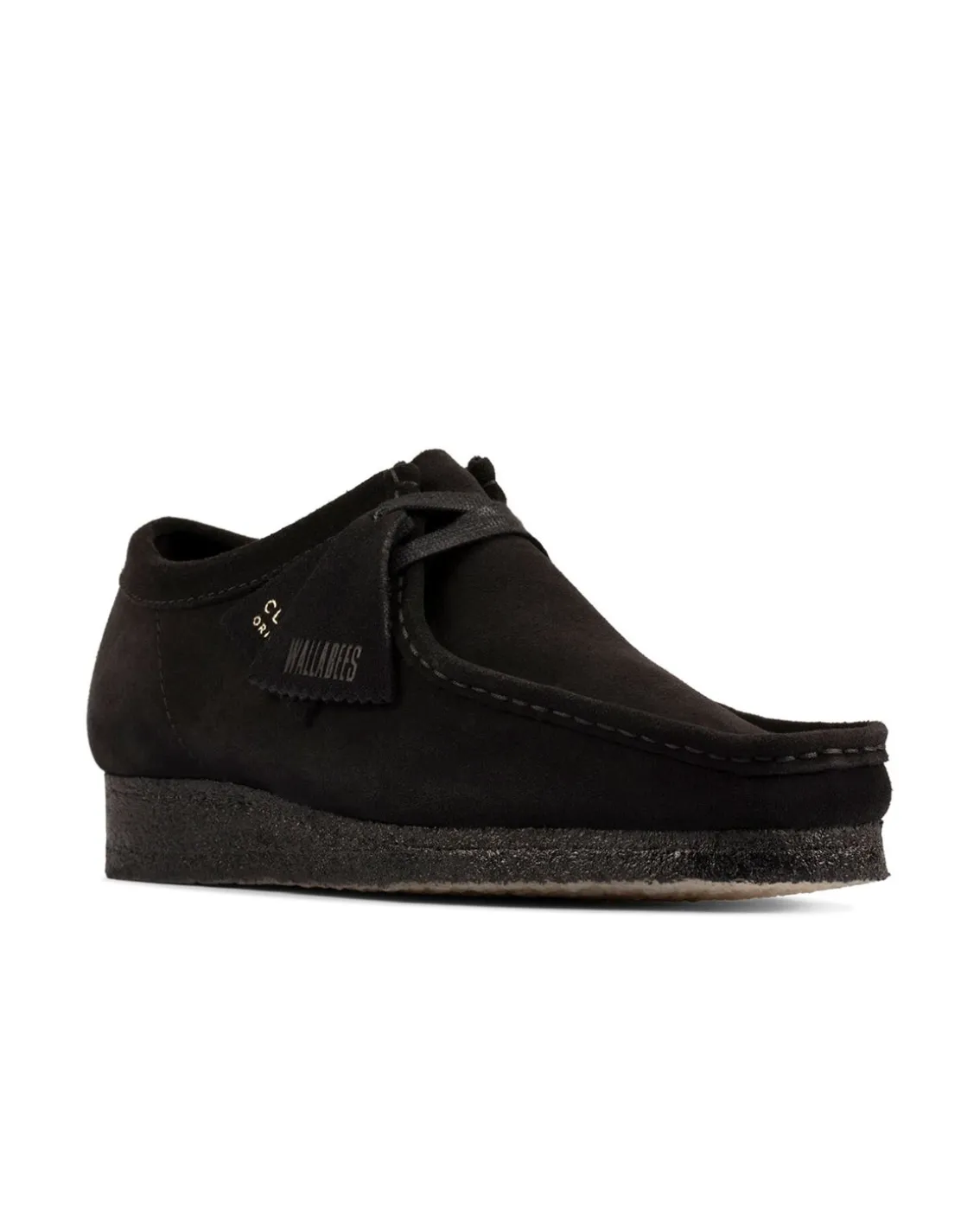 Clarks Wallabee. D Black Suede