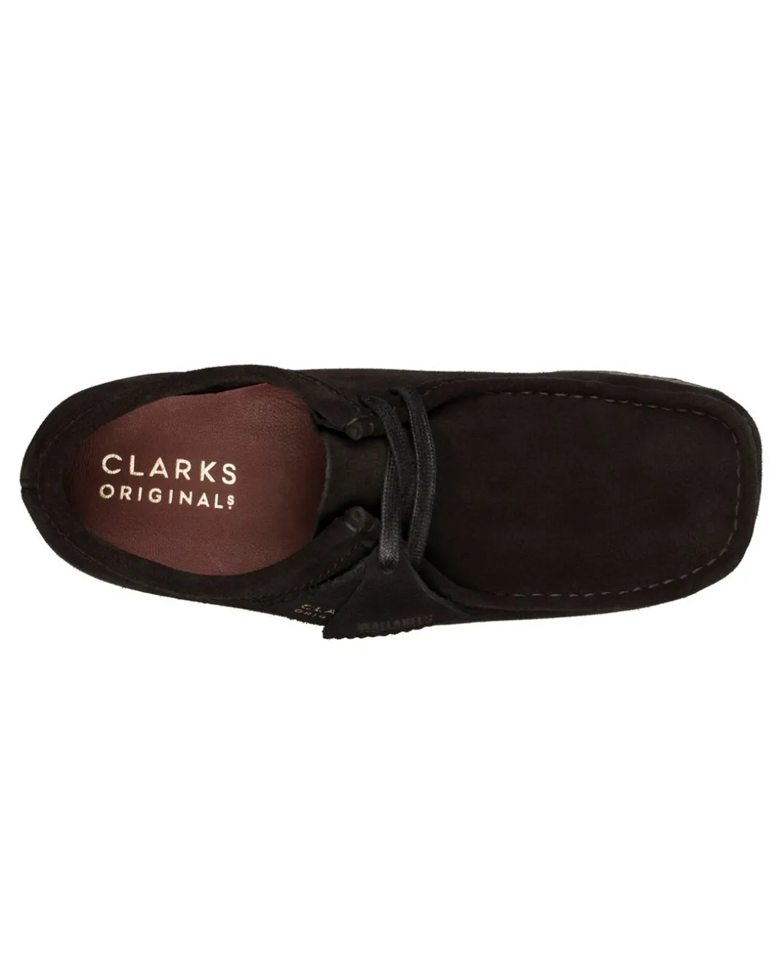 Clarks Wallabee. D Black Suede