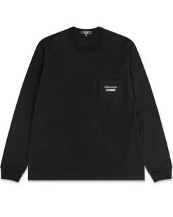 Comme des Garçons Homme Cdg Logo Long Sleeve T-Shirt Black