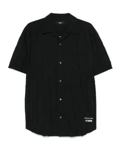 Comme des Garçons Homme Crinkled Short Sleeve Shirt Black