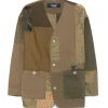 Comme des Garçons Homme Patchwork Jacket Khaki Mix