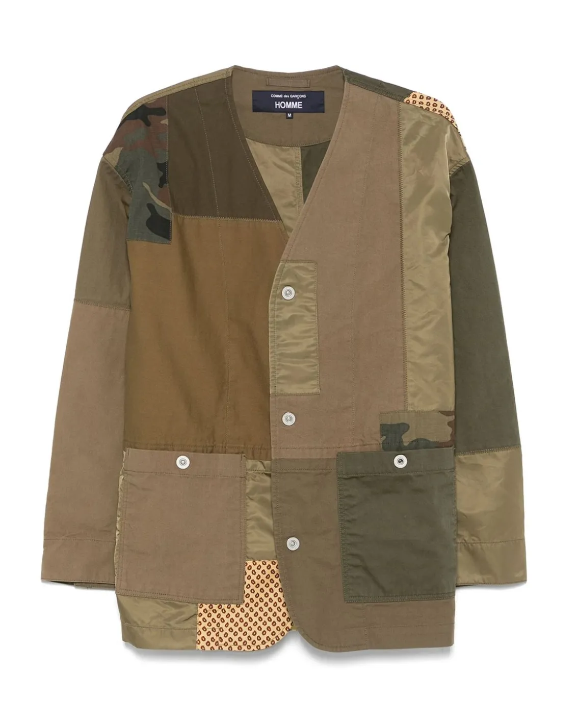 Comme des Garçons Homme Patchwork Jacket Khaki Mix