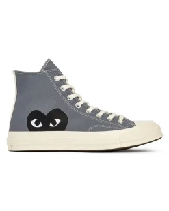 Comme des Garçons Play Converse Big Heart High Top Sneakers Grey