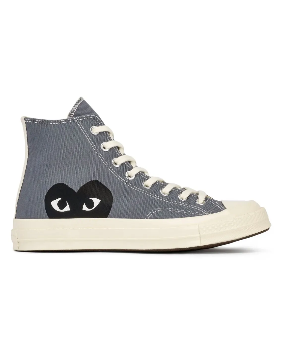 Comme des Garçons Play Converse Big Heart High Top Sneakers Grey