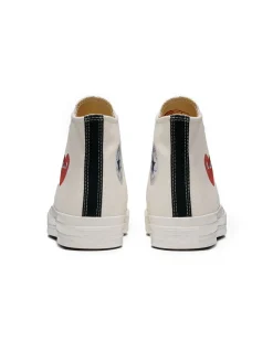 Comme des Garçons Play Converse Small Heart High Top Sneakers Beige