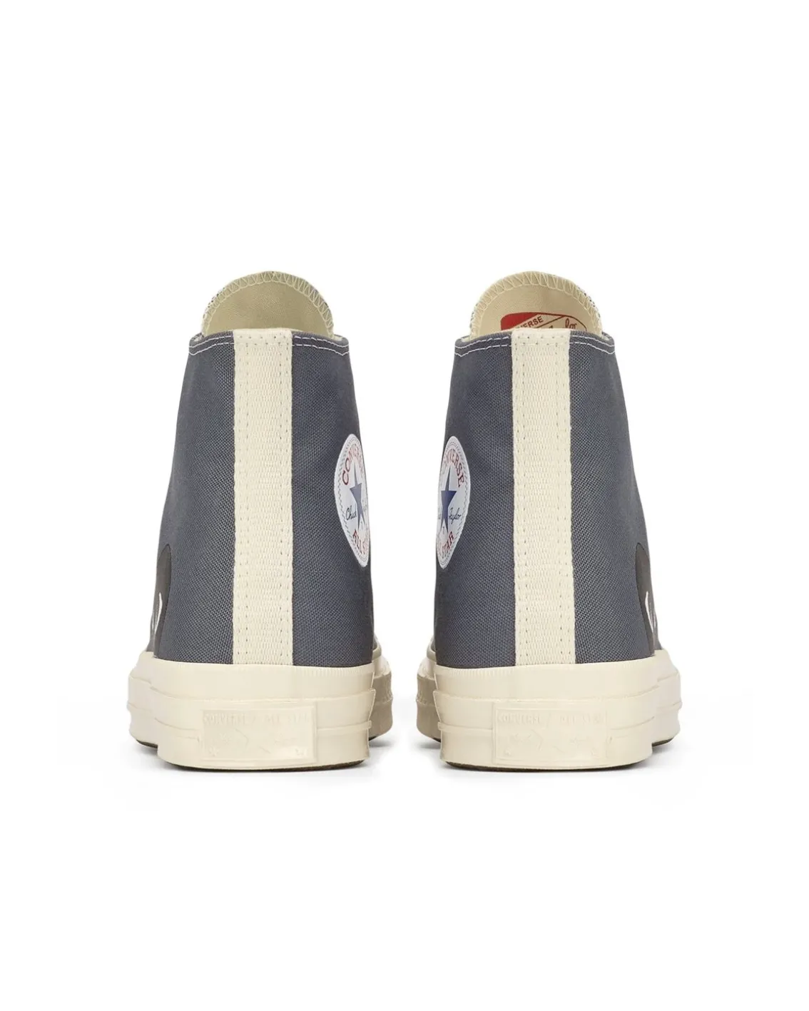 Comme des Garçons Play Converse Big Heart High Top Sneakers Grey