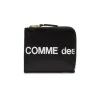 Comme des Garçons Wallet Huge Logo Zip Around Wallet Black