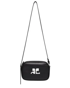 Courrèges Reedition Leather Camera Bag Black