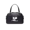 Courrèges Reedition Leather Bowling Bag Black