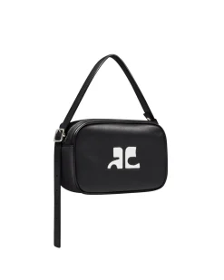 Courrèges Reedition Leather Camera Bag Black