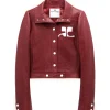 Courrèges Reedition Vinyl Jacket Red