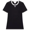 Courrèges Signature Contrast T-Shirt Black/Heritage White