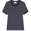 Courrèges Signature Contrast T-Shirt Denim/Black