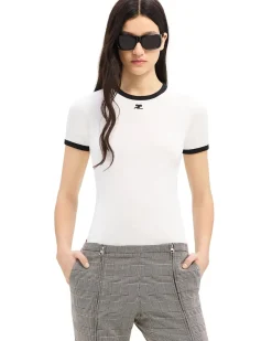 Courrèges Signature Contrast T-Shirt Heritage White/Black