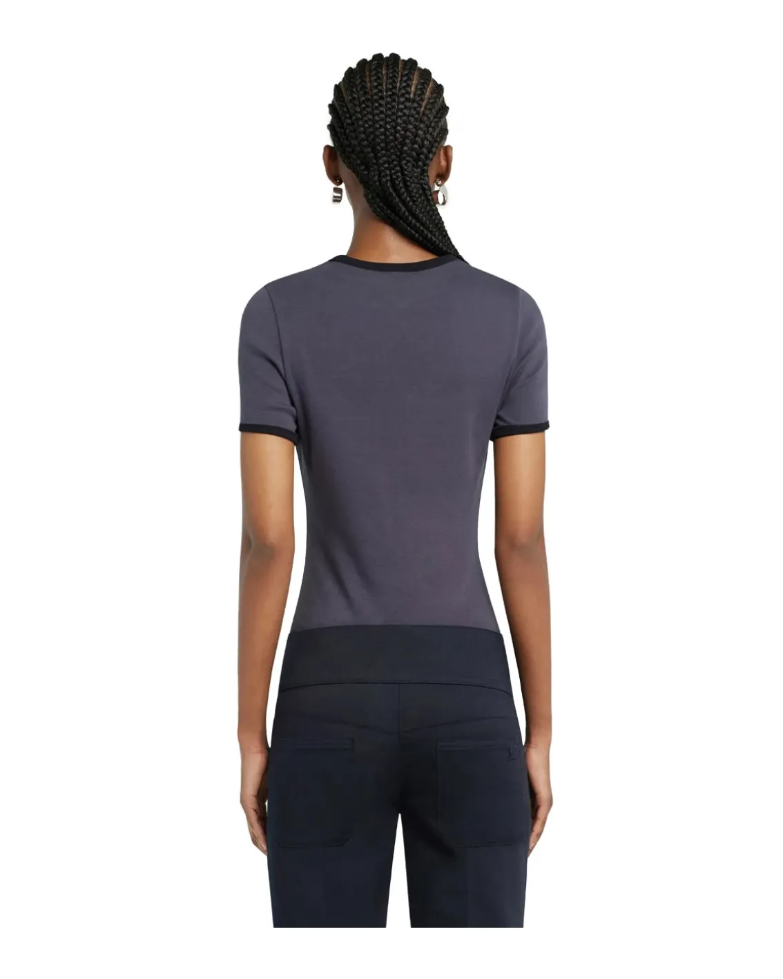 Courrèges Signature Contrast T-Shirt Denim/Black