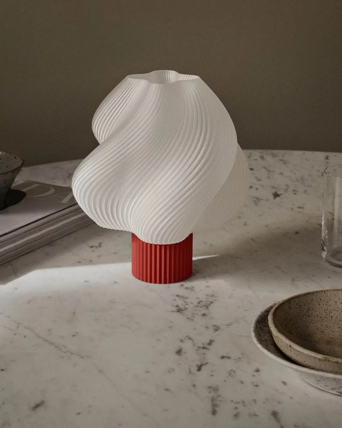 Crème Atelier Soft Serve Lamp Portable Rhubarb