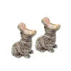 Donkey Hungry Hippo Candle Holder 2-Pack Grey