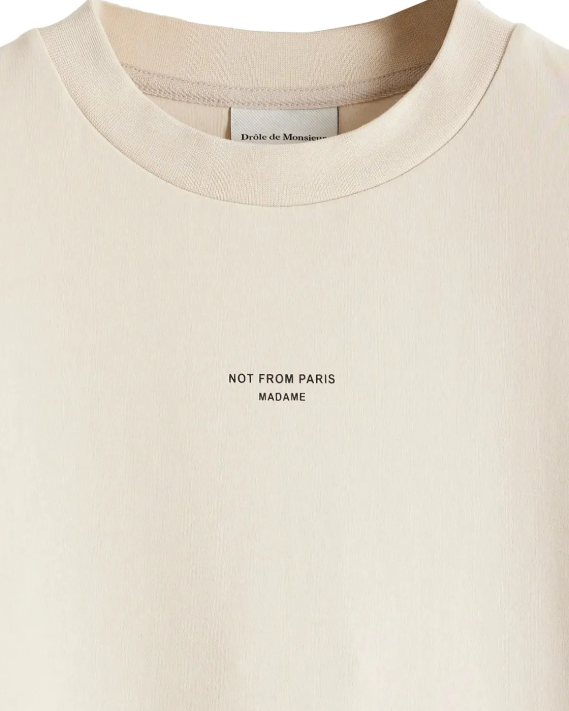 Drôle De Monsieur Classic Slogan T-Shirt Mastic