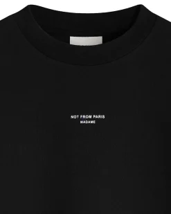 Drôle De Monsieur Classic Slogan T-Shirt Black