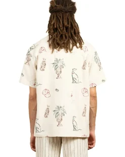 Drôle De Monsieur Country Club Embroidered Shirt Ecru