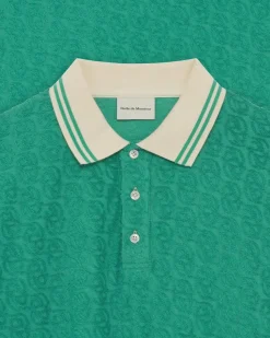 Drôle De Monsieur Monogram Polo Emeraude