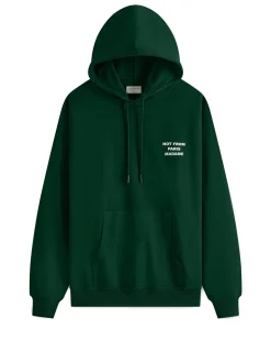 Drôle De Monsieur Slogan Hoodie Dark Green