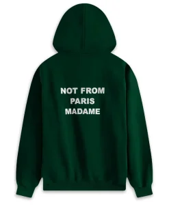 Drôle De Monsieur Slogan Hoodie Dark Green