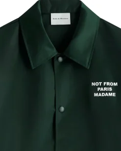 Drôle De Monsieur Slogan Jacket Dark Green