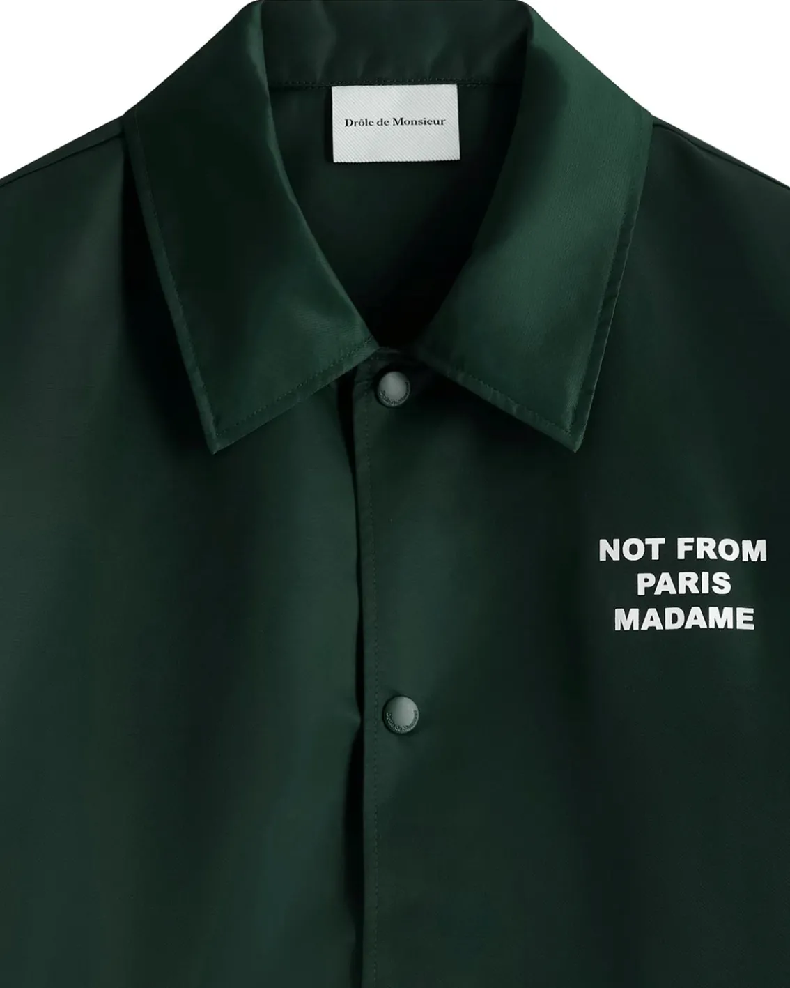 Drôle De Monsieur Slogan Jacket Dark Green