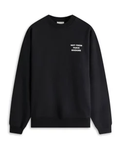 Drôle De Monsieur Slogan Sweatshirt Black